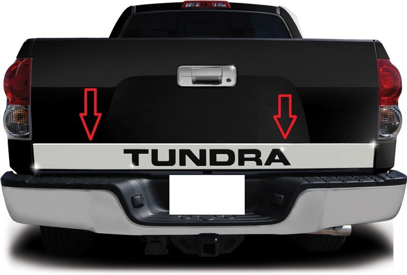 Fits Toyota Tundra 20072013 Stainless Chrome Tailgate Accent Trim w